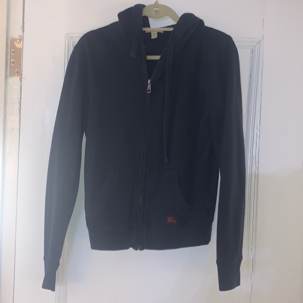 Navy blue Burberry Brit sweatshirt.